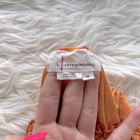 Anthropologie Embroidered Swing Tank in Gold Size XS - Picture 6 of 7